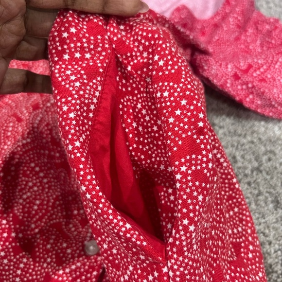 Universal Thread Red Linen Blend Stars Paisley Mini A Line Dress Size Medium - Picture 9 of 13